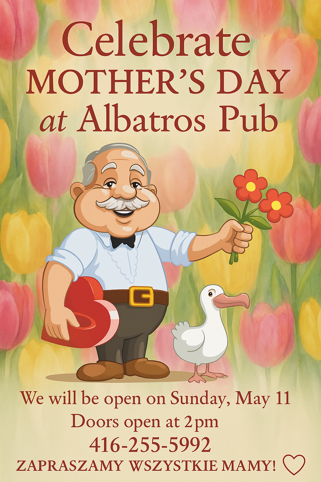 Celebrate Mother's Dayt at Albatros Pub