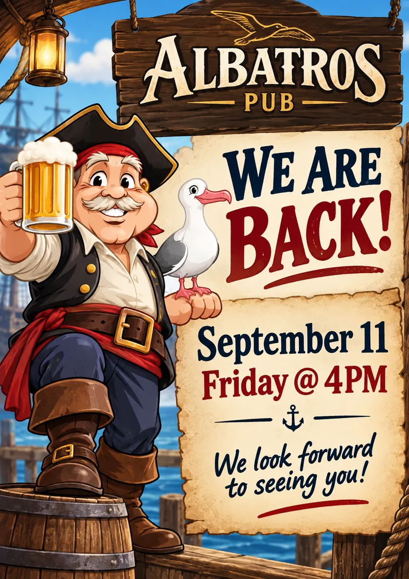 Albatros Reopening after Summar Break